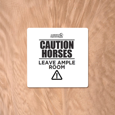 Caution Horses Trailer Decal
